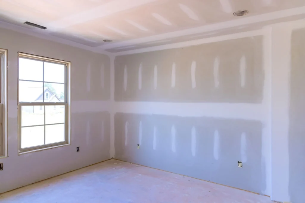 Taped drywall
